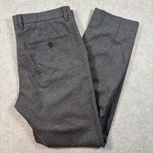 J.Crew Thompson Tapered Dress Pants Mens 34x32 Brown Blue Houndstooth Trousers